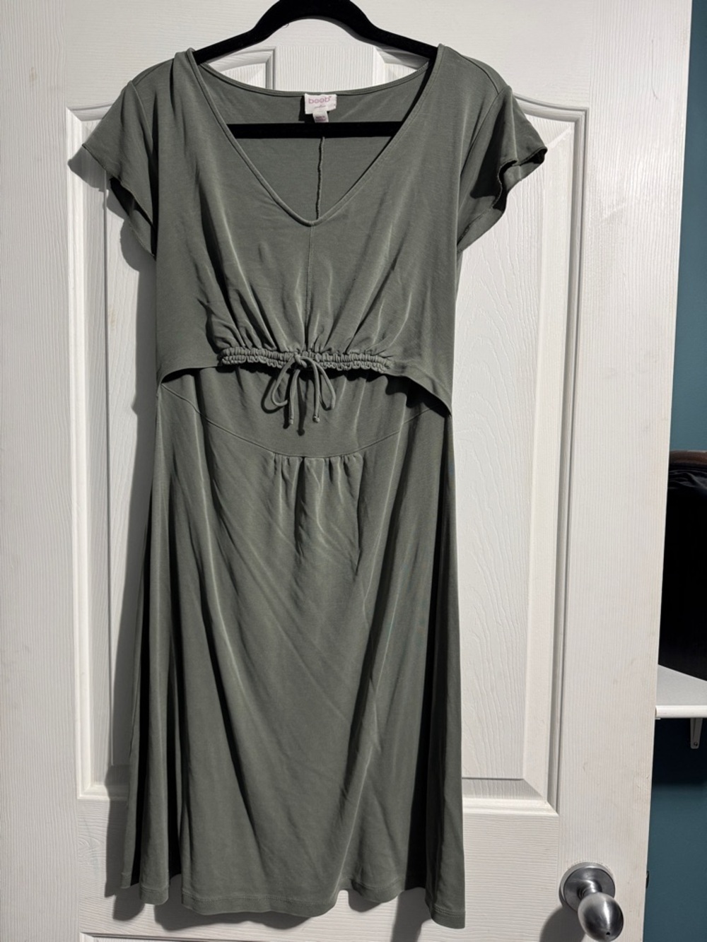 Boob Maternity Nursing Dress – Green – Size Medium Flowy Minimalist Comfy